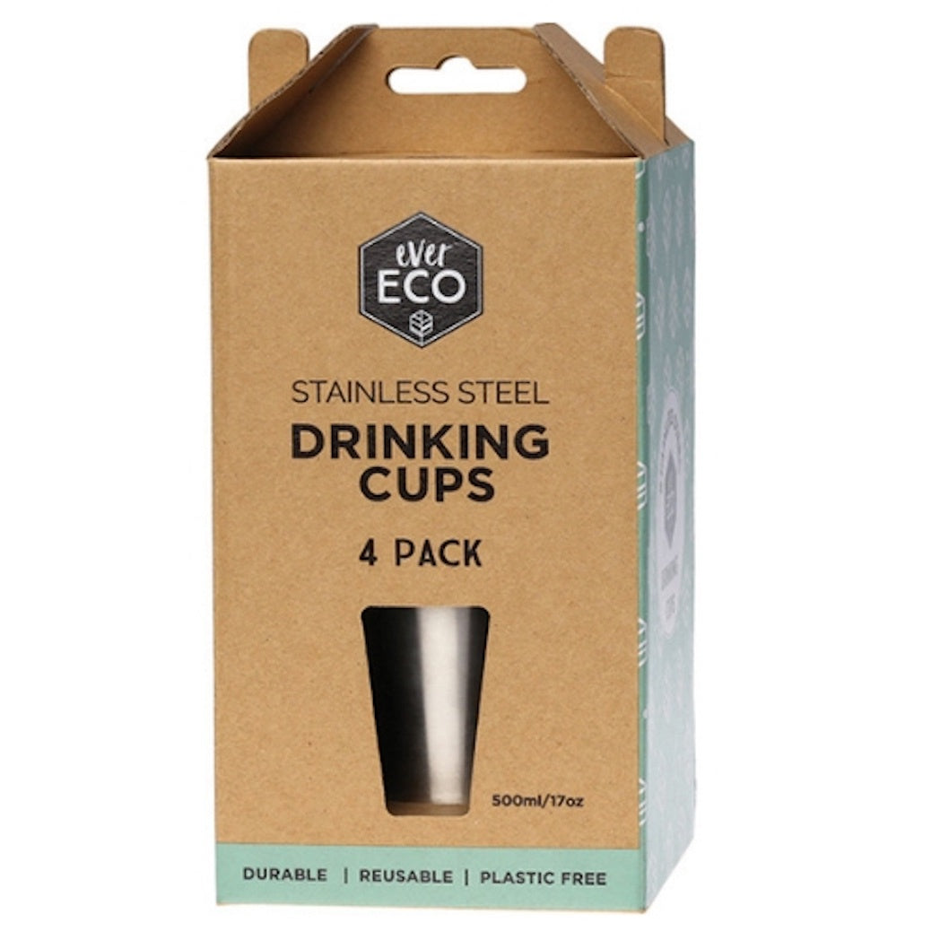 Ever Eco Stainless Steel Drinking Cups (4 Pack)