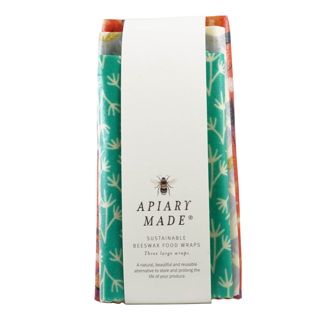 Apiary Made Beeswax Food Wraps Large (3 Pack)