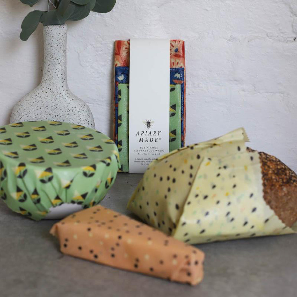 Apiary Made Beeswax Wraps Medium (3 Pack)