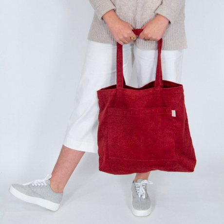 Apple Green Duck Jumbo Cord Tote