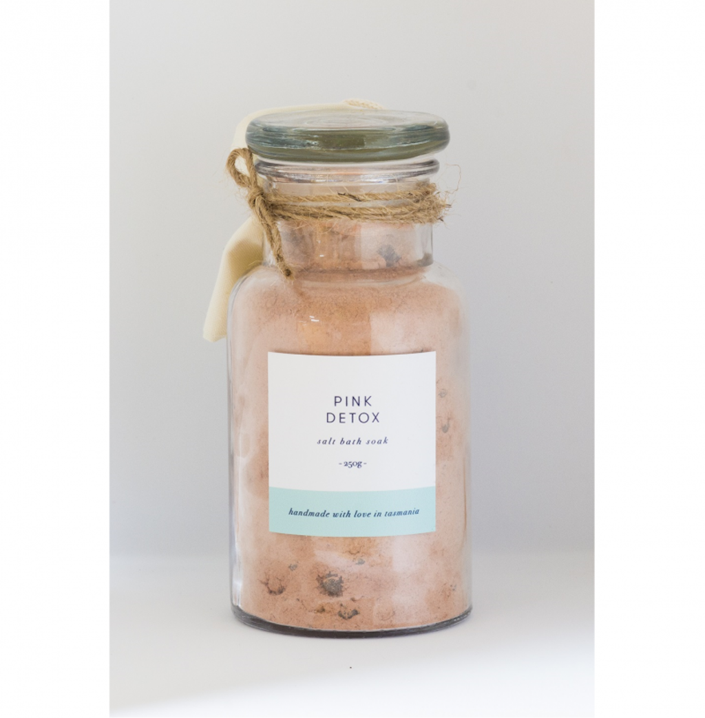 Artemis Rose Salt Bath Soak Pink Detox Teros Tasmania