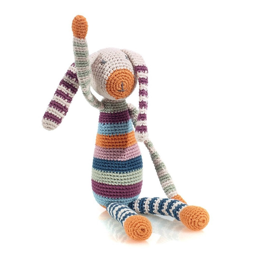 Organic Cotton Stripy Bunny Toy