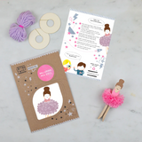 Cotton Twist Make Your Own Pom Pom Ballerina Peg Doll Kit