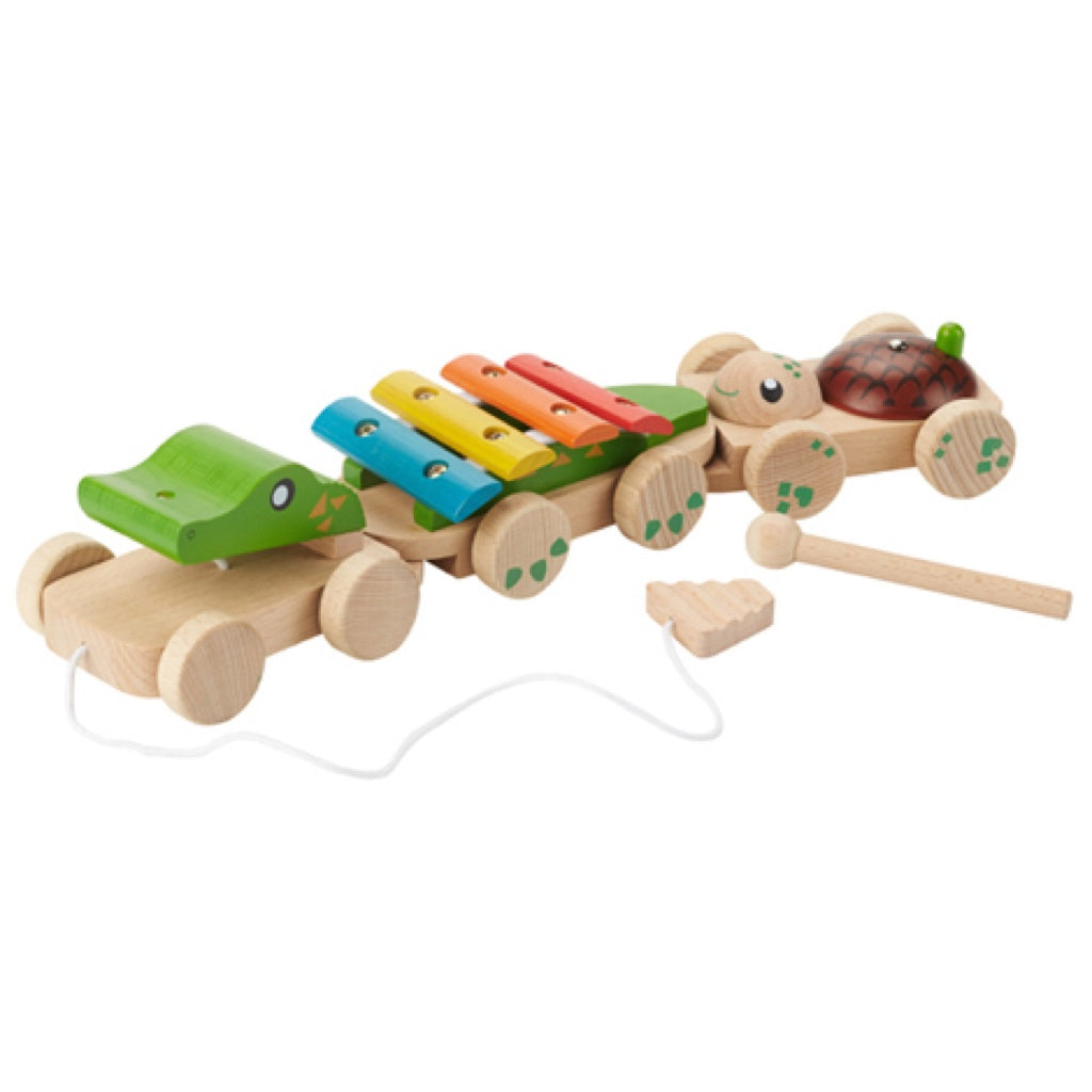 Everearth Pullalong Musical Crocodile