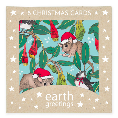 Earth Greetings Christmas Cards Square (8 Pack)