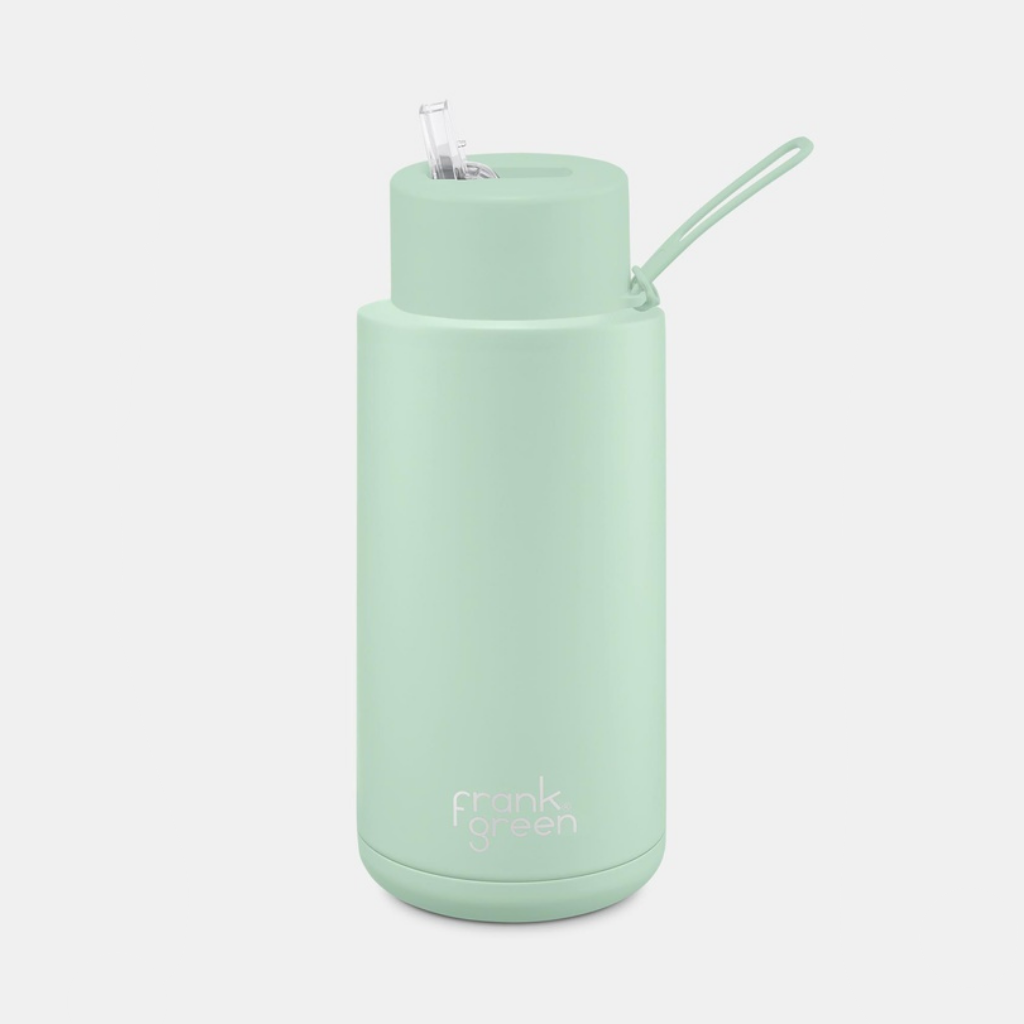 Frank Green Ceramic & Stainless Steel Bottle with Straw Cap 2 L (68 oz)