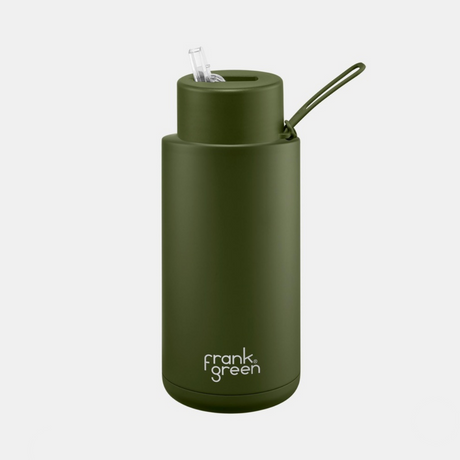 Frank Green Ceramic & Stainless Steel Bottle with Straw Cap 2 L (68 oz)