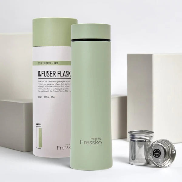 Fressko Insulated Stainless Steel Move Infuser Flask 660 ml