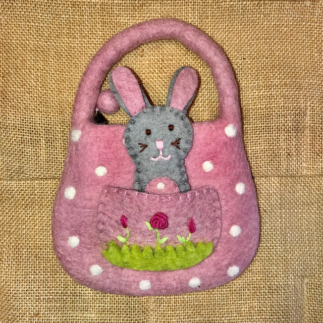 Pashom Handmade Felt Bunny Bag