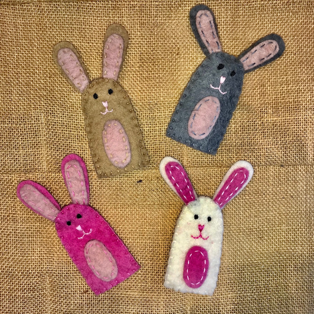 Pashom Felt Bunny Finger Puppets