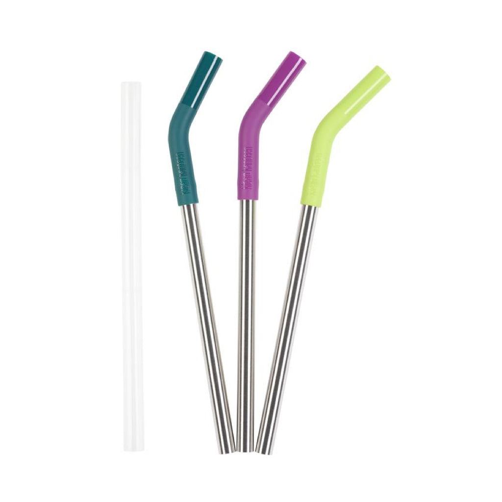 Klean Kanteen Stainless Steel & Silicon Straws (3 Pack) 10 mm