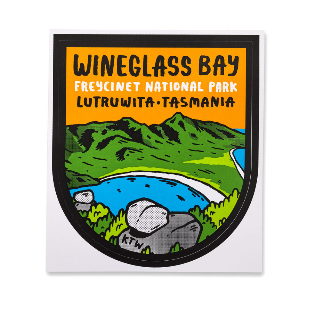 Keep Tassie Wild Sticker - Wine Glass Bay