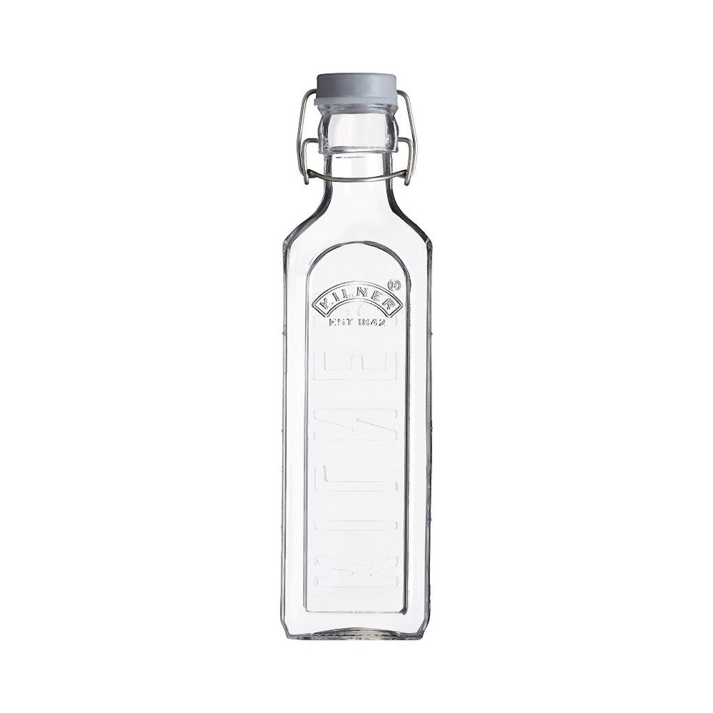 Kilner Square Clip Top Preserving Bottle with Grey Lid