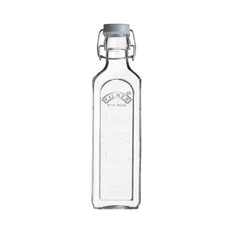 Kilner Square Clip Top Preserving Bottle with Grey Lid