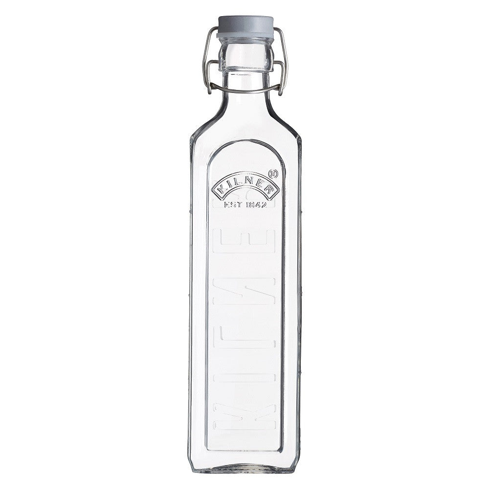 Kilner Square Clip Top Preserving Bottle with Grey Lid