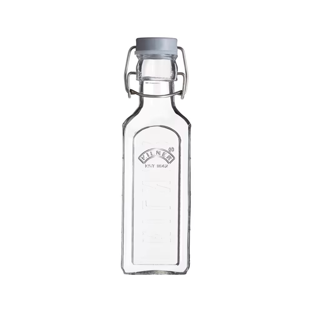 Kilner Square Clip Top Preserving Bottle with Grey Lid