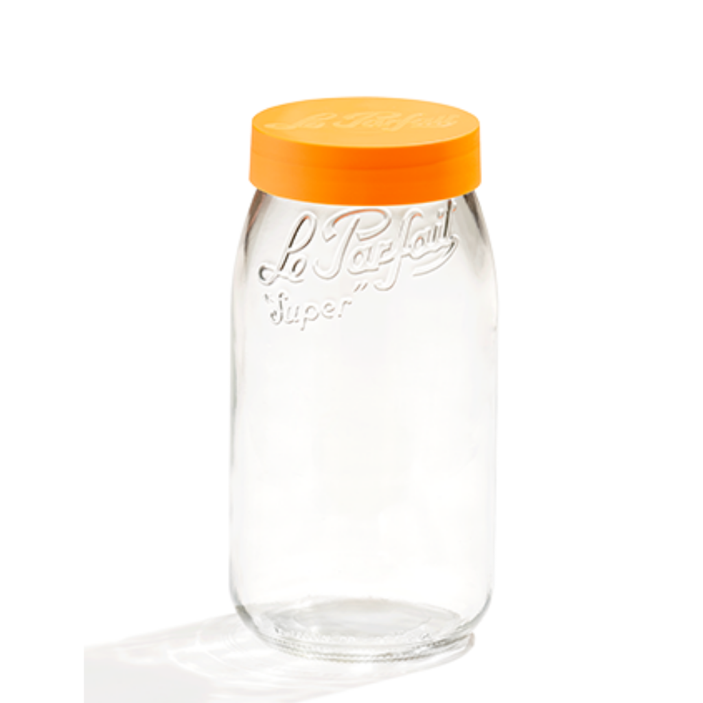 Le Parfait Screw Top Jar with Coloured Lid