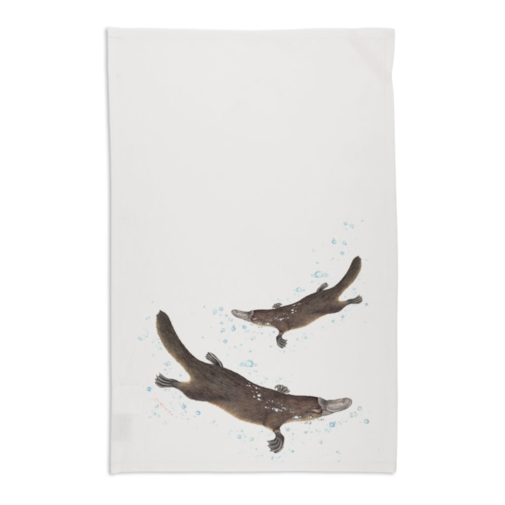 Linen Press Tea Towel White Meg Wells (Organic Cotton)
