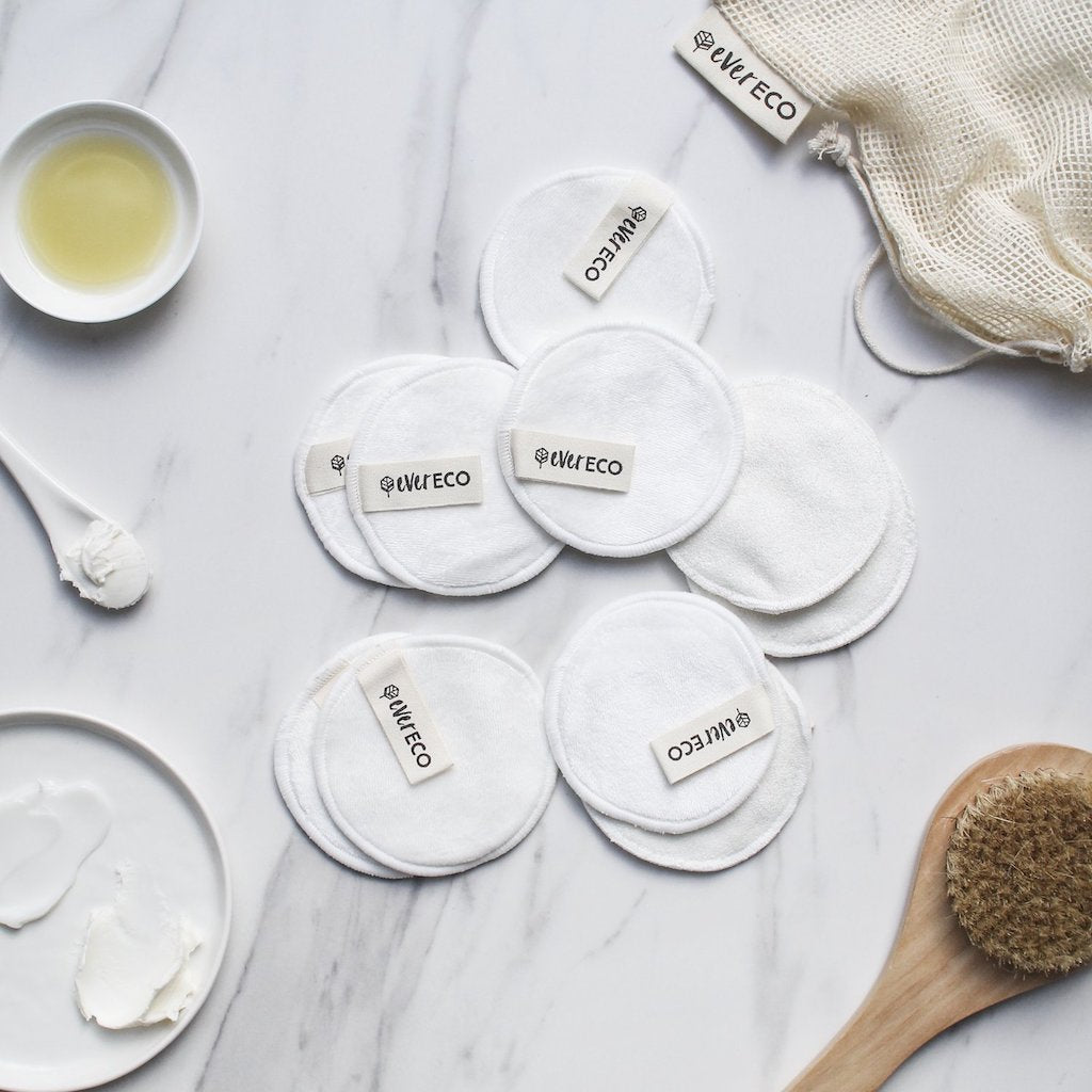 Ever Eco Reusable Bamboo Facial Pads with Washing Bag (10 Pack)