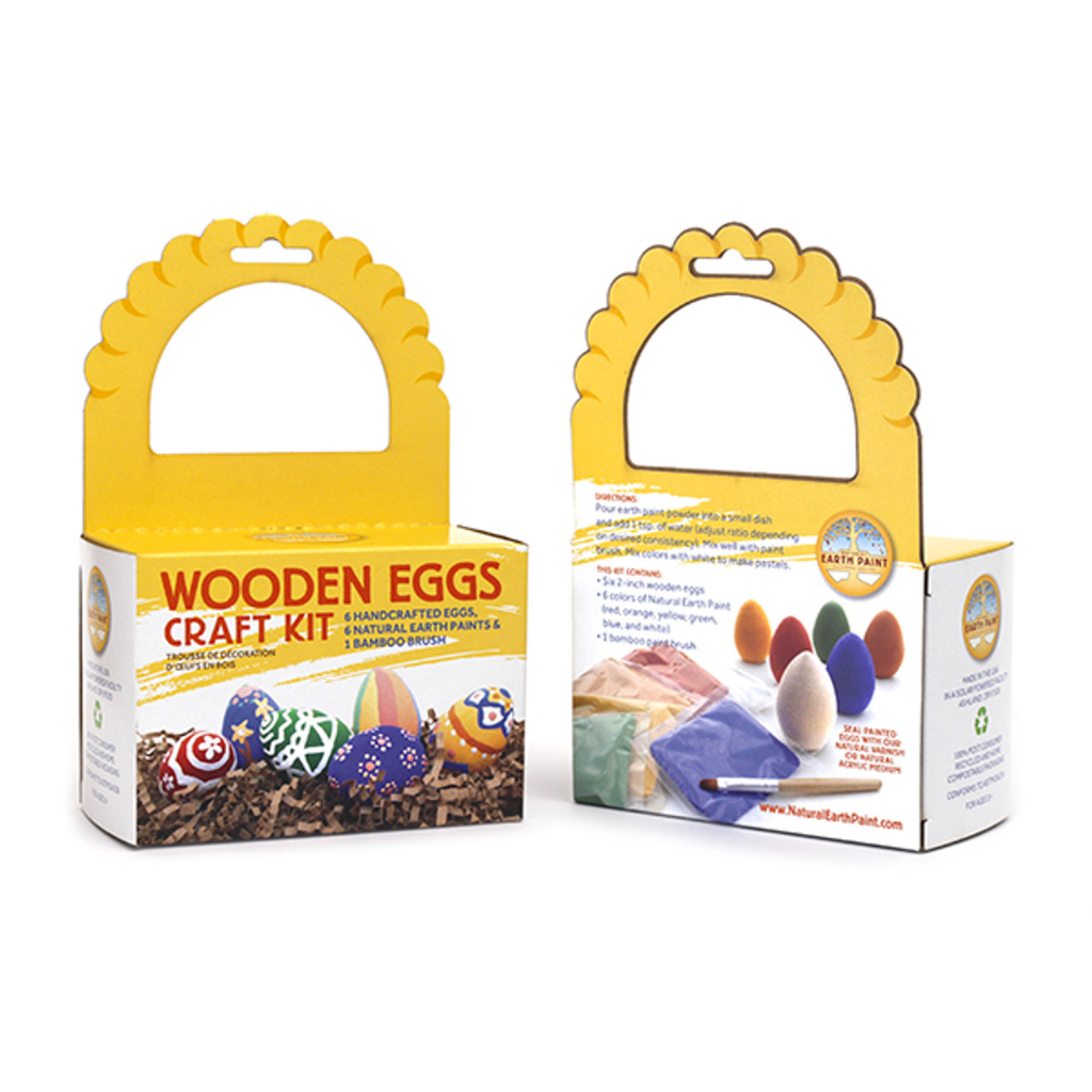 Natural Earthpaint Wooden Eggs Craft Kit