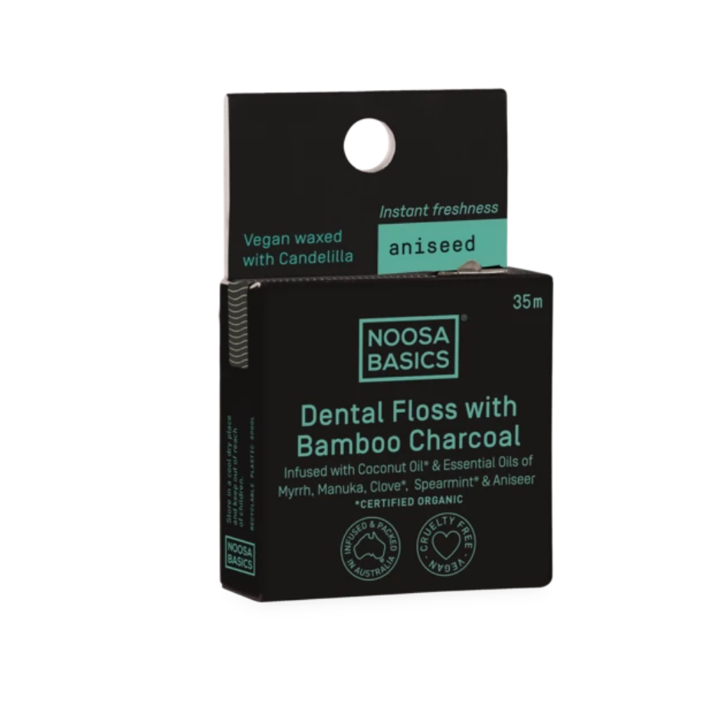 Noosa Basics Dental Floss with Activated Charcoal 35 m