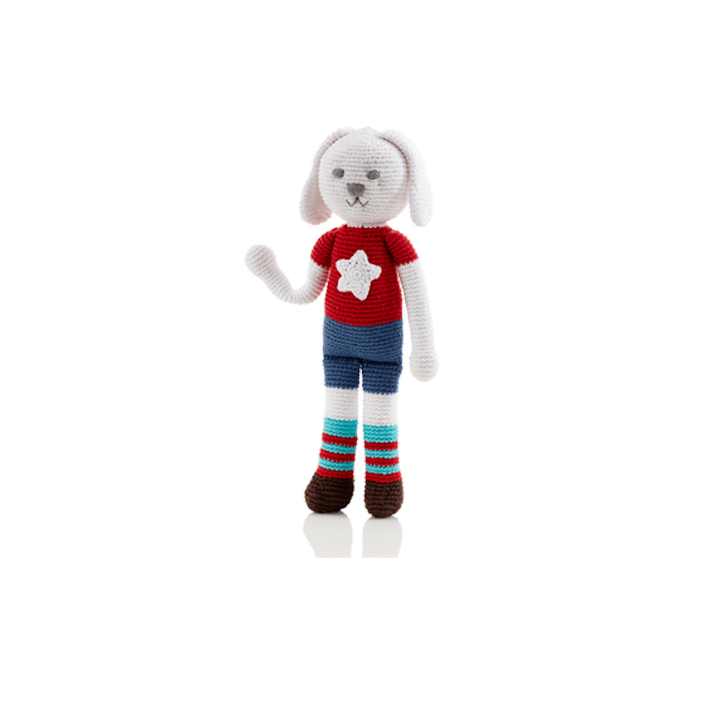 Pebble Bunny with Striped Top