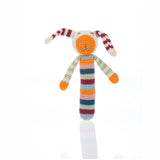 Pebble Bunny Stick Rattle Organic Cotton