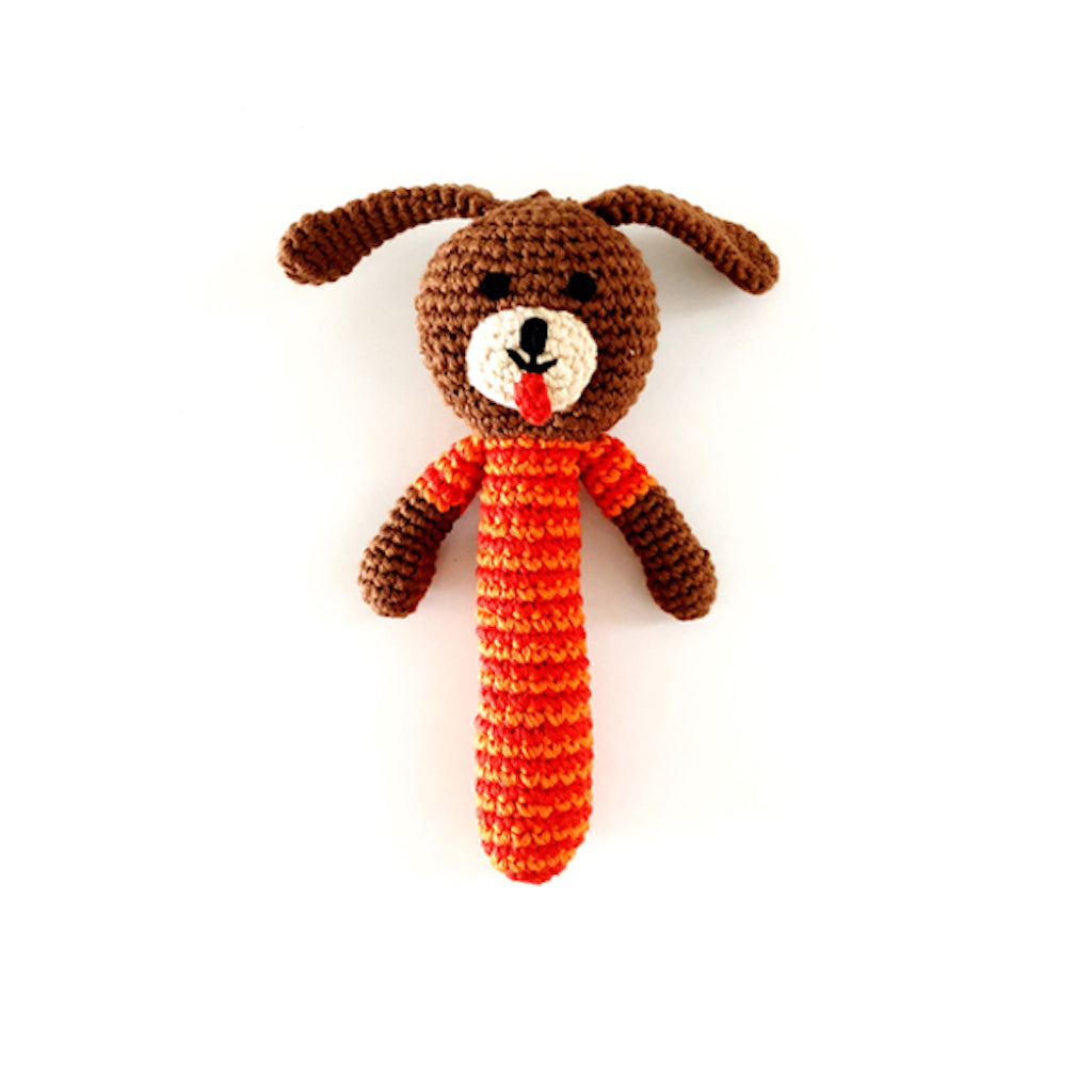 Pebble Dog Stick Rattle