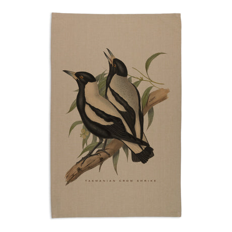 Linen Press Tea Towel Beige John Gould (Organic Cotton)