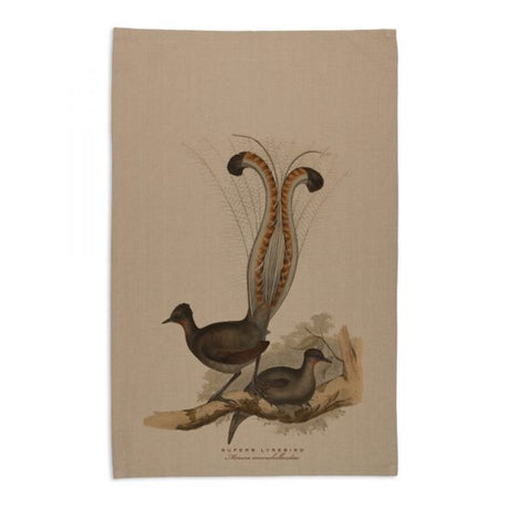 Linen Press Tea Towel Beige John Gould (Organic Cotton)