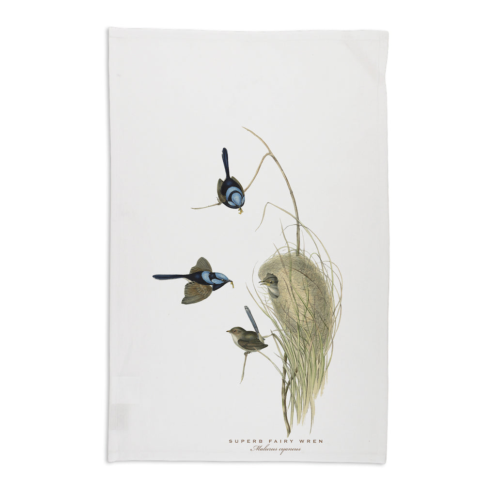 Linen Press Tea Towel White John Gould (Organic Cotton)