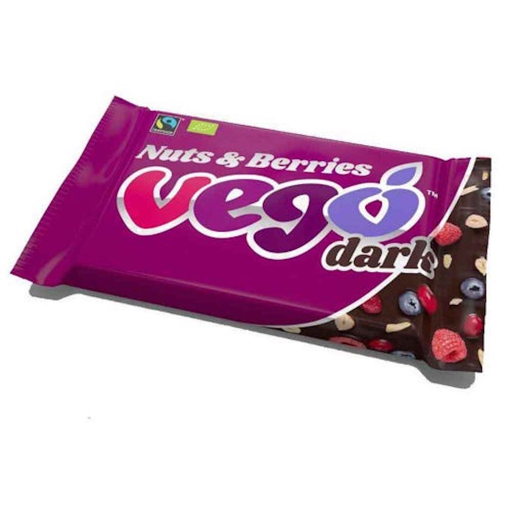 Vego Fruit & Nut Dark Chocolate Bar 85 g