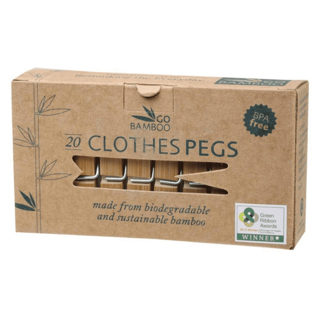 Go Bamboo Clothes Pegs (20 Pack)