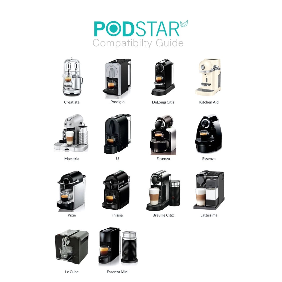 Pod Star Reusable Stainless Steel Pod for Nespresso