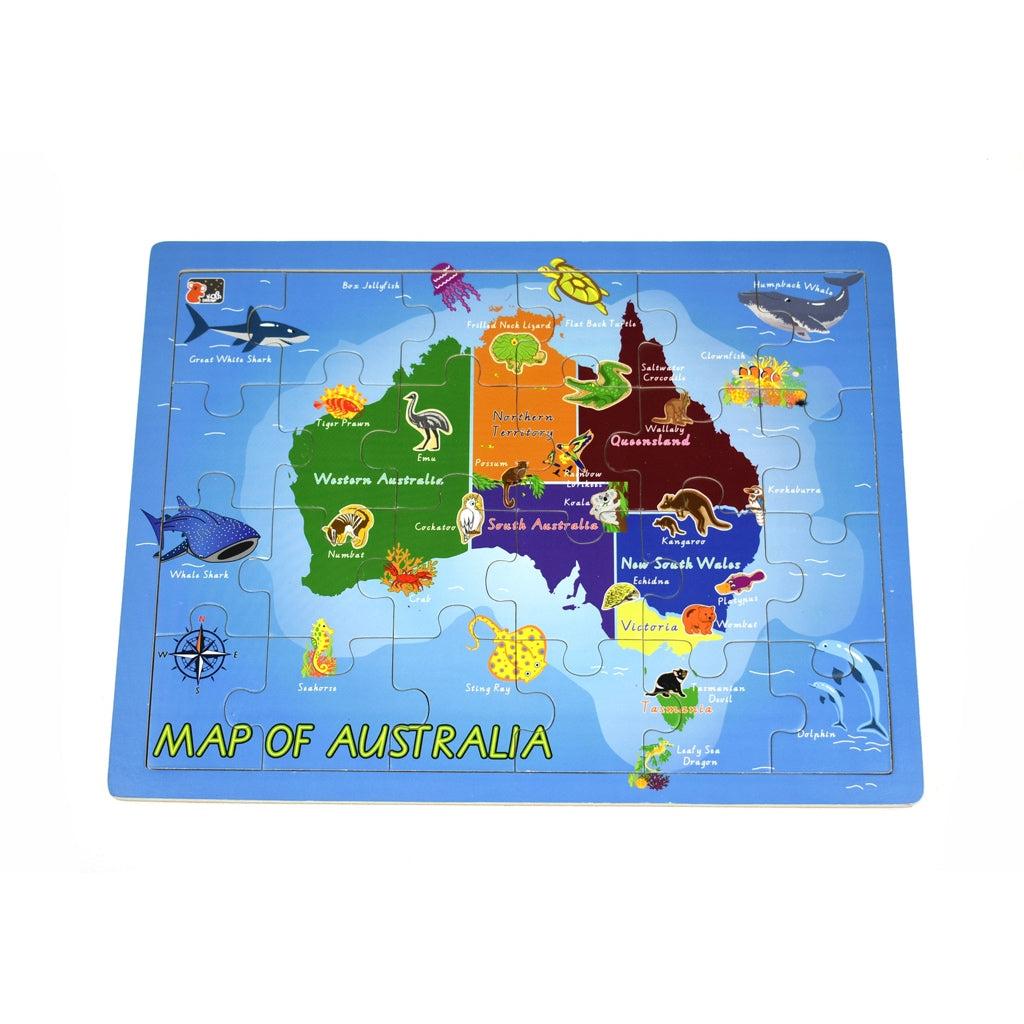 Koala Dream 2 in 1 Australian Map Jigsaw