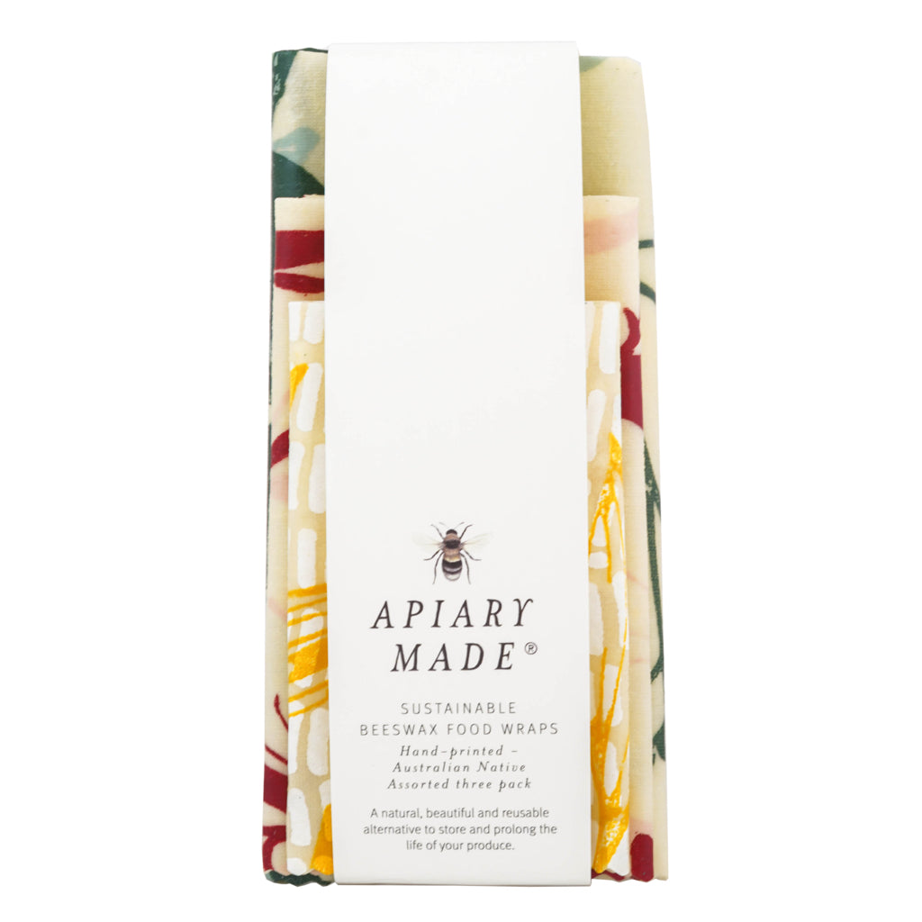 Apiary Made Beeswax Food Wraps Assorted (3 Pack)