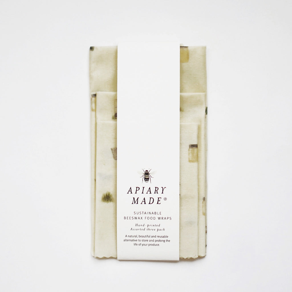 Apiary Made Beeswax Food Wraps Assorted (3 Pack)