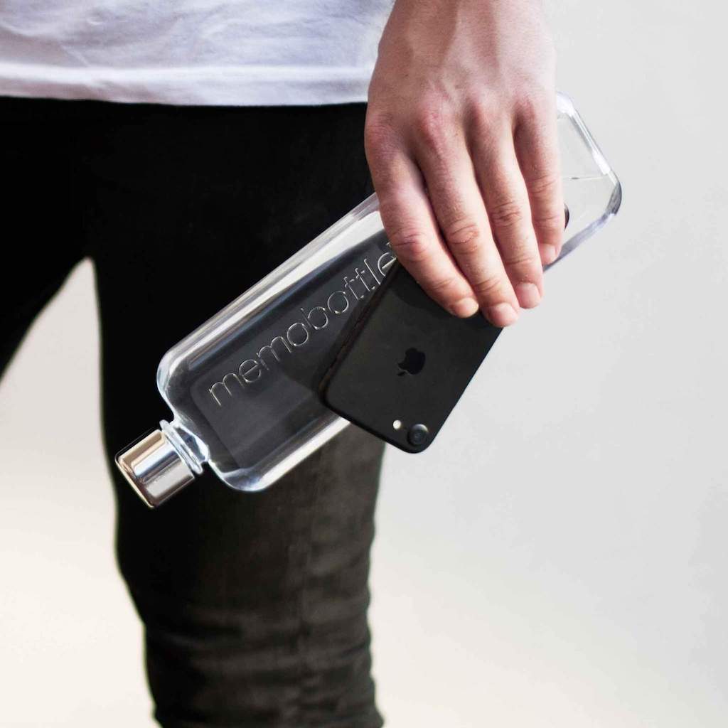 Memobottle Clear Water Bottle